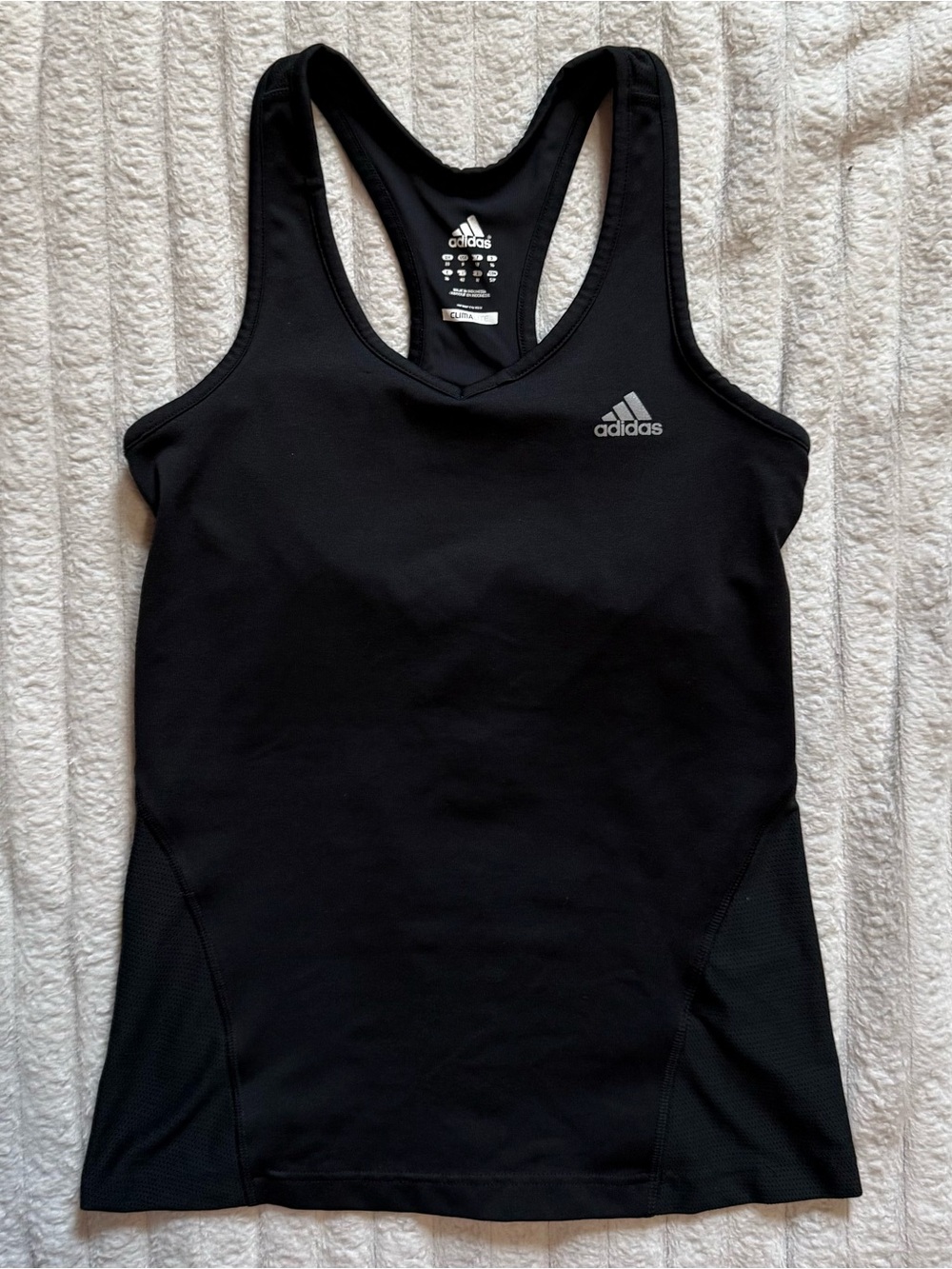 Adidas Climalite Women's Black & White Sport Racerback Tank Top S